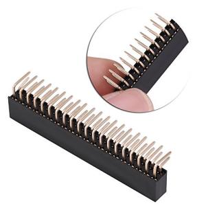 3本の女性ピンヘッダー 2.54mm 2列40ピンPCBストリップピンヘッダーコネクタ直角ラズベリーパイブレイクアウェ