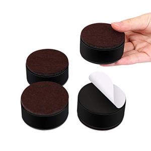 AIRUJIA 高さ調節 60*30mm 4個セット テーブル ベッド こたつの高さ調整 高さ上げる 粘着 高さ調節が簡単にできる 円形 黒