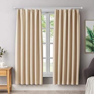 Hansleep カーテン 1級遮光 2枚組 断熱 防寒 防音 省エネ 厚手 無地 おしゃれ 洗える 寝室 リビング用