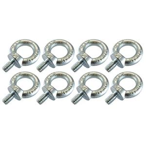 FregocS アイボルト W38×L16 3分 ウィット スチール製 ユニクロメッキ 便利な8本セット EBSW38L16-8p