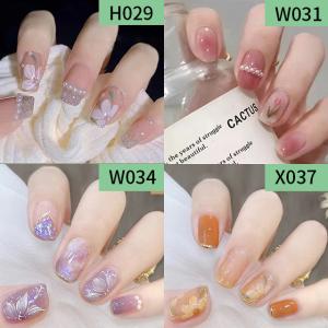 ネイルチップ 2セット 3D立体ジェルネイル風 光線療法