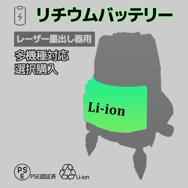 【限定当店販売墨出し器】レーザー墨出し器専用リチウムバッテリー「多機種対応、選択購入」
