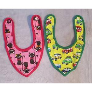 ☆【郵便(クリックポスト)対応】Kids Foret（キッズフォーレ）スタイ 車柄 ネコ柄 (06-3435)