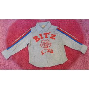 【秋】BIT'Z（ビッツ）スエットシャツ ポケット付 グレー 100ｃｍ（49-6267）