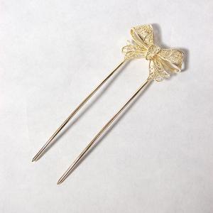 スティック かんざし リボン Uピン 簪 ヘア...の詳細画像4