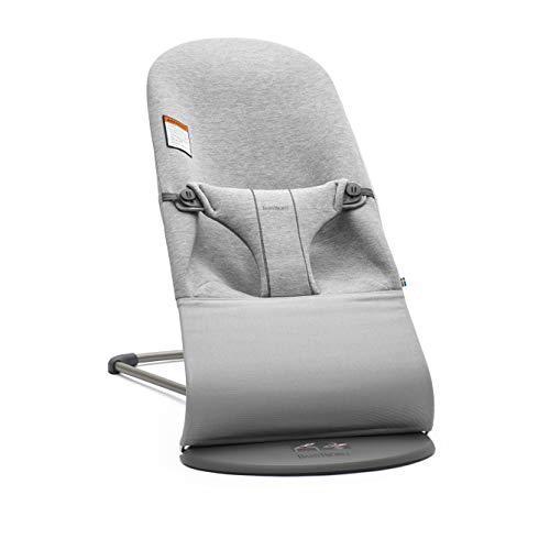 BABYBJ?RN Bouncer Bliss, 3D Jersey, Light Grey