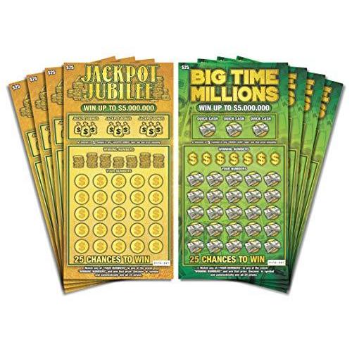 Larkmo Prank Gag Fake Lottery Tickets - 8 Total Ti...