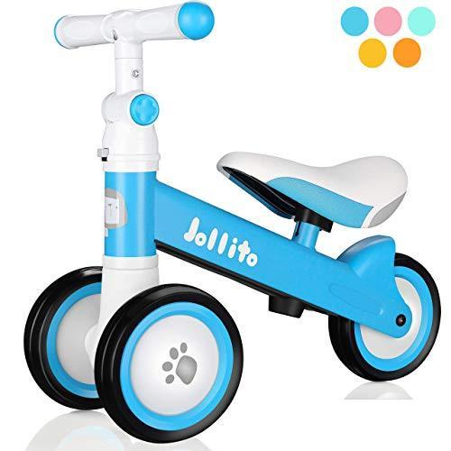 Jollito Baby Balance Bike, Adjustable Toddler Baby...