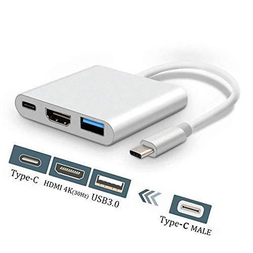 USB C - HDMIアダプター USB 3.1 Type-Cアダプターハブ - HDMI 4K+...