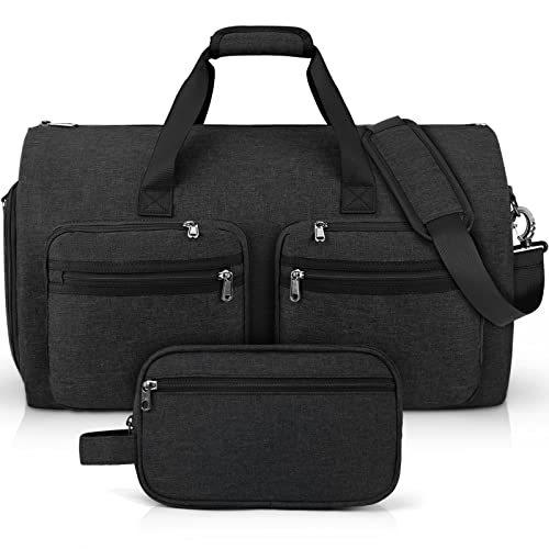 衣類バッグ 防水 ダッフルバッグ Lサイズ 旅行用スーツバッグ ウィークエンダーバッグ, ブラック