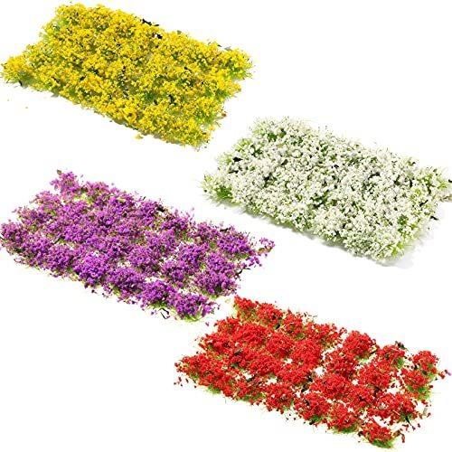 112 Pieces Bushy Tufts White Yellow Red Purple Flo...