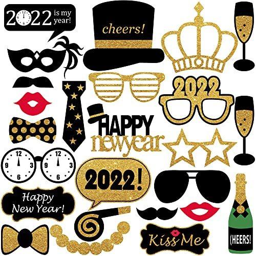 New Years Photo Booth Props 2022 - New Years Eve P...