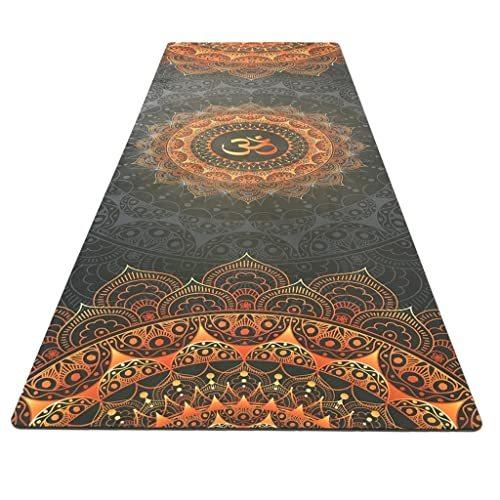 YFQHDD Dark Printing Yoga Fitness Mat Suede Rubber...