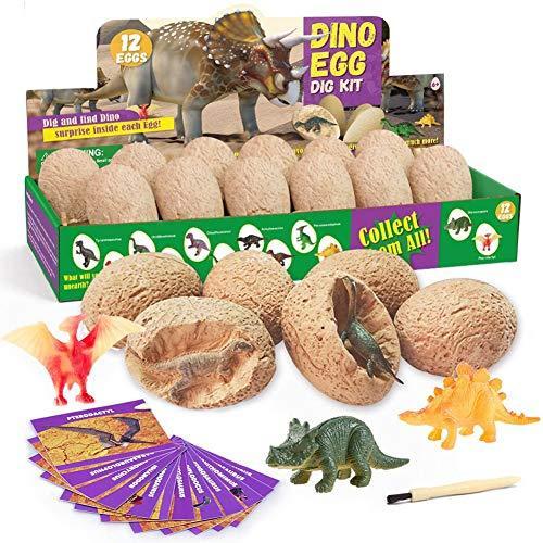 Dinosaur Eggs Dig Kit, Discover 12 Unique Dino Fos...