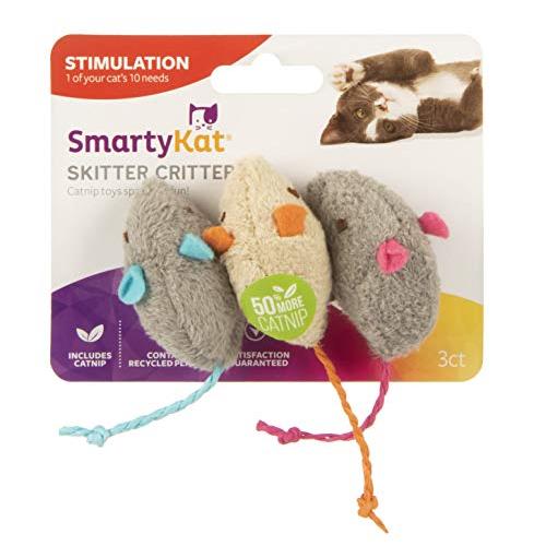 SmartyKat SkitterCritters Catnip Mice キャットニップ ネズミ型...