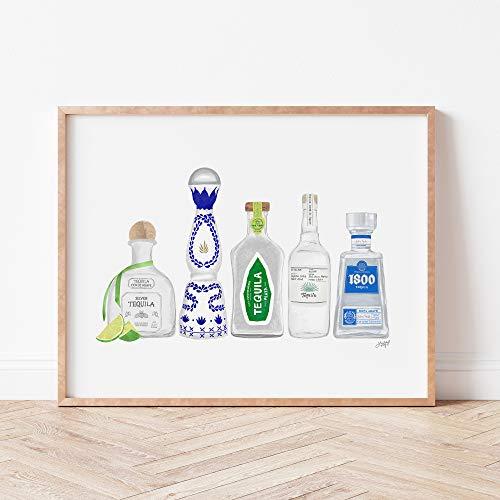 Tequile Bottle Illustration | ウォールアート | ポスター | アート...