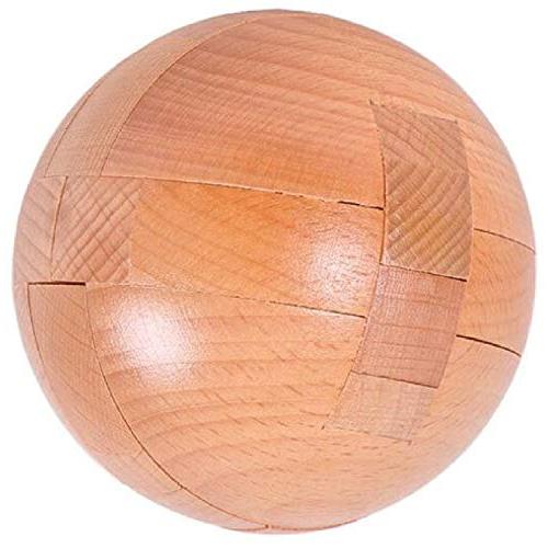 YUNTENG ハンドメイド 木製パズル マジックボール 頭の体操 おもちゃ 大きな木製ボールロック...