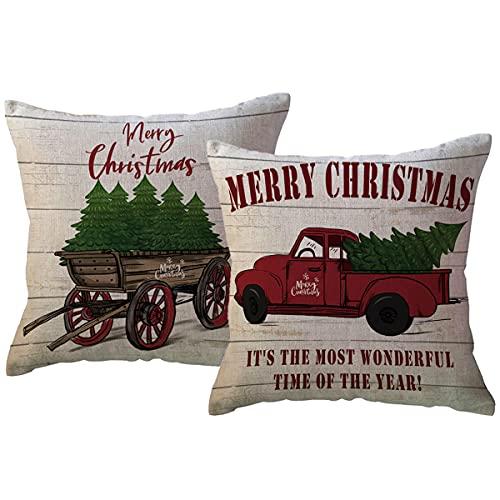ULOVE LOVE YOURSELF 2Pack Merry Christmas Pillow C...