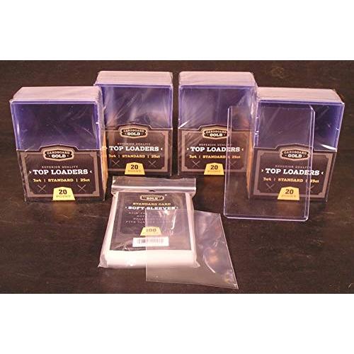 100 3  X 4  Top Loaders for Trading Cards - 4 Pack...