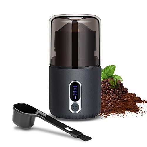 Wireless Coffee Grinder with LED Power, Electric P...