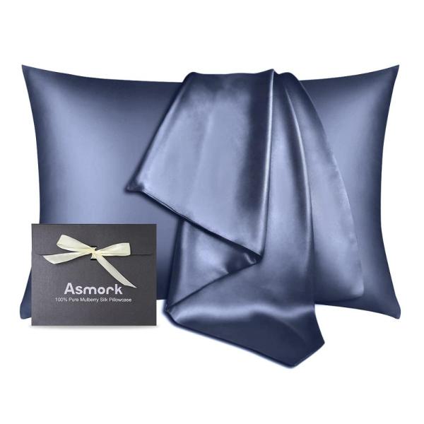 Asmork 100% Mulberry Silk Pillowcase for Hair and ...