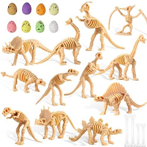 24 Pieces Dinosaur Fossil Skeleton Dino Bones Dino...