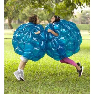 HearthSong Set of Two 36  Blue Inflatable Buddy Bumper Wearable Balls, Hold