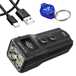 Nitecore T4K 4000 Lumen Keychain EDC Flashlight, Super Bright and USB-C Rec