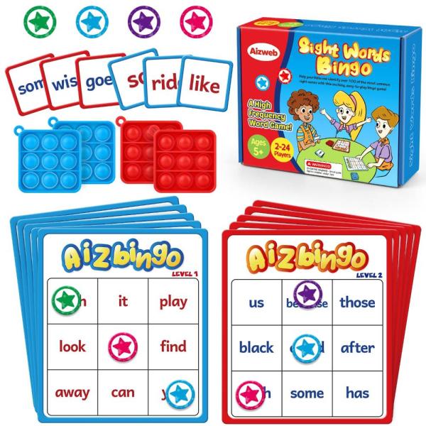 Aizweb Sight Word Bingo Game,Learn to Read Flash C...