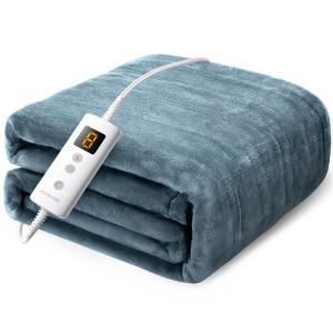 Wchiuoe Heated Blanket, 62 x84  10 Heating Levels &amp; 2-10H Auto Off Electric