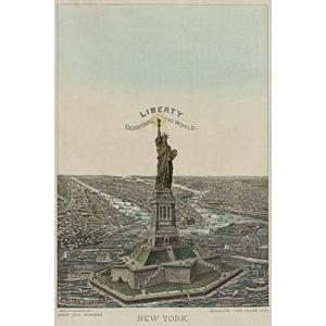 New York Bartholdi Statue of Liberty erected on Bedloes Island in New Yorkの商品画像