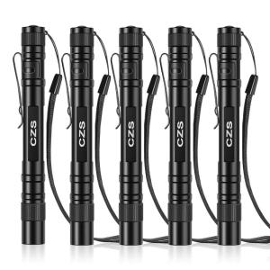 CZS LED Flashlight Penlight 1000 Lumens Battery-Powered Handheld Pen Light