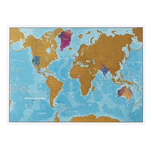 Maps International 世界スクラッチ水彩マップ ? スクラッチオフ世界地図ポスター ...
