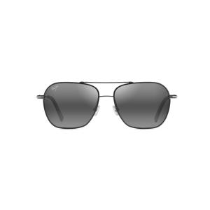 Maui Jim Men s and Women s Mano Polarized Aviator Sunglasses, Black w/Silve