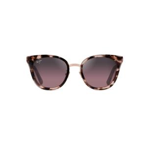 Maui Jim Women s Wood Rose Polarized Cat Eye Sunglasses, Pink Tortoise w/Ro
