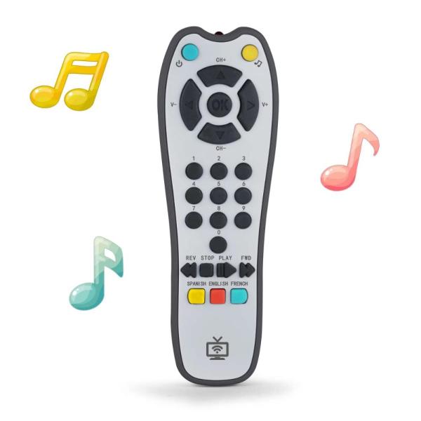 Kids Musical TV Remote Control Toy with Soft Light...