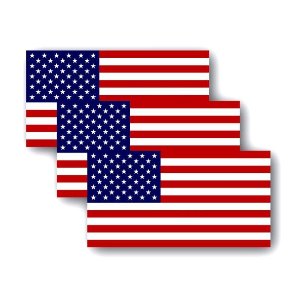 アメリカ国旗ステッカー 4 icnhes (3パック) 米国国旗デカール 自動車用デカール バンパー...