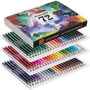 LBW 色鉛筆 油鉛筆 塗り絵 鉛筆 ソフトコア 色鉛筆 大人の塗り絵 子供 アーティスト 初心者向け (72)の商品画像