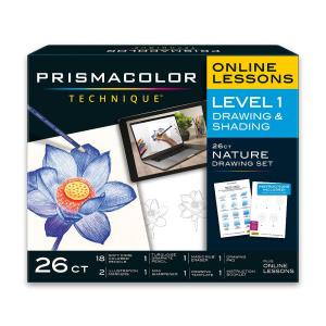 Prismacolor テクニック 画材とデジタルアートレッスン 自然図画セット 1級 色鉛筆 描き...