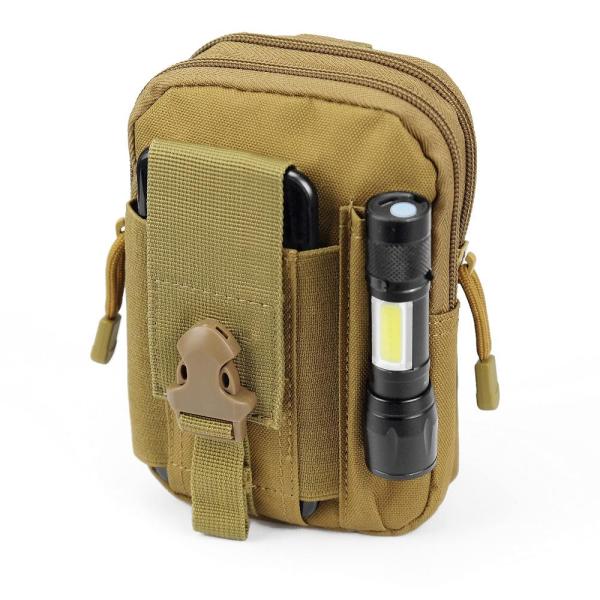 タクティカルウエストポーチ MOLLE EDC ポーチ アウトドア メンズ ウエストバッグ 携帯電話...