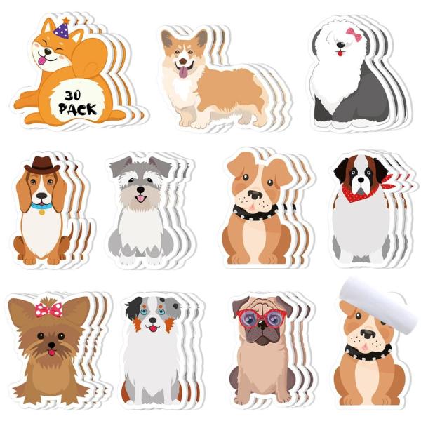 30個 犬 付箋 かわいい 犬 テーマ リーブ メッセージ ノート 紙 楽しい付箋 子犬型 セルフス...