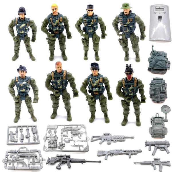 Guaishou Action Figures Army Men Soldiers Toys 8 P...