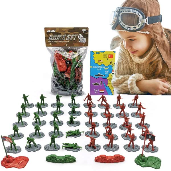 Marysay Army Men Playset Military Weapons Accessor...