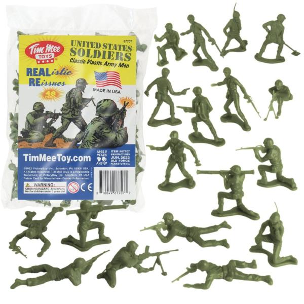 TimMee Plastic Army Men - OD Green 48pc Toy Soldie...