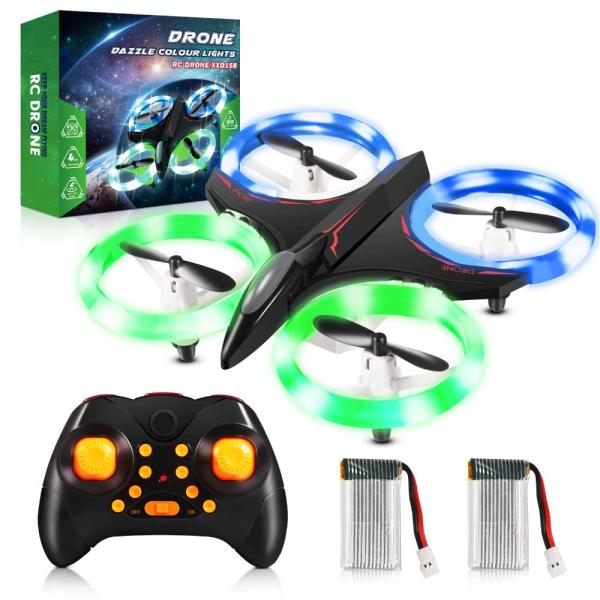 Mini Drone for Kids 8-12, Crash Proof LED Lights O...