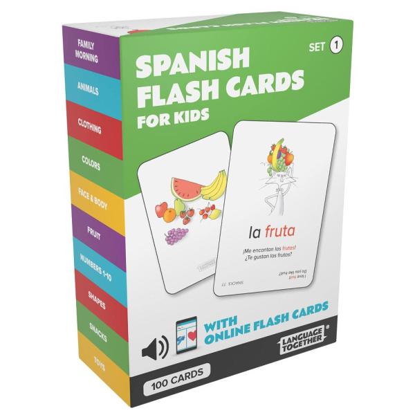 Spanish Flash Cards for Kids  100 First Spanish Wo...