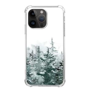 冬の松の木ケース iPhone 12 Pro Max対応 雪の森 スプルース 美的ケース iPhon...