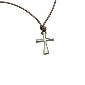 Surfer Cross Distressed Leather Cord Surf necklace Jewelry Abercrombie Fitc｜pinkcarat