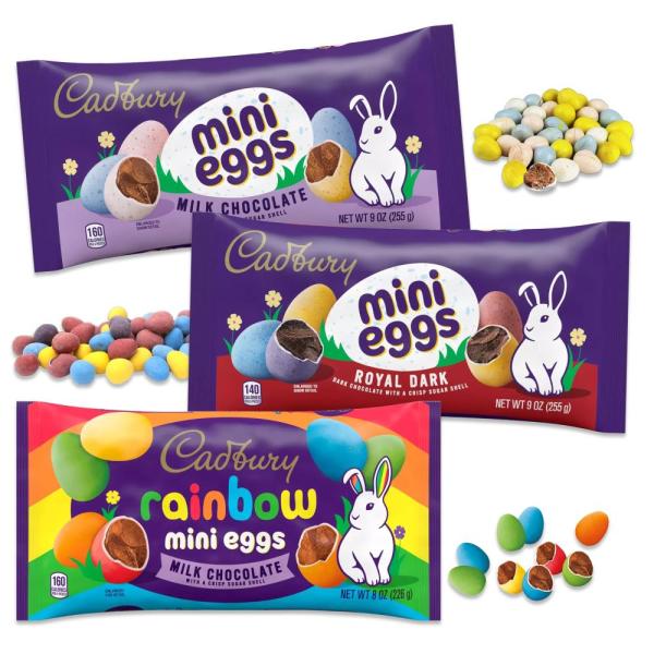Cadbury Chocolate Eggs Easter Candy Variety 3 Pack...