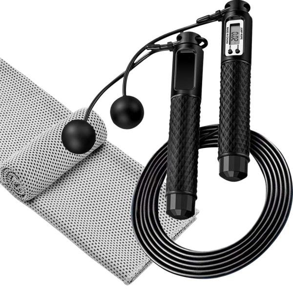 Jump Rope, Speed Digital Skipping Rope with Calori...